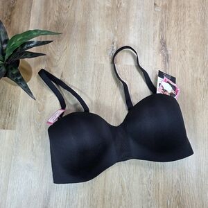 🆕️Maidenform Women's Wireless Convertible Strap or Strapless Black Bra 36D